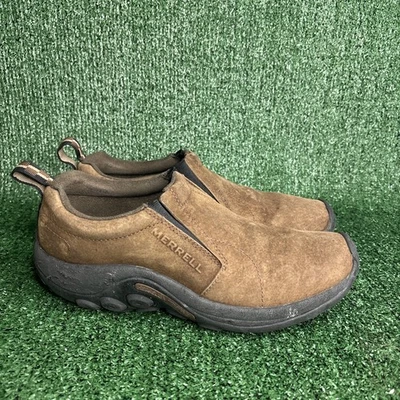 Merrell Jungle Mocasín Sin Cordones Zapatos Hombres Talla 9 Zuecos Cuero Marrón Sin Cordones Foto 1 de 4