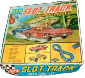 1960's RPM Slot Car Track Road Race Set All Track, 2 Controllers And 3 Cars Inc. - Picture 1 of 15
