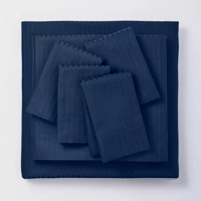 Threshold 400 Thread Count Cotton Sateen Damask 6-Piece Sheet Set - Image 1 of 4