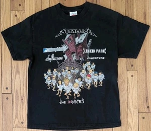 Vtg 2003 Summer SANITARIUM Tour The Inmates Shirt/ Metallica, Linkin Park & More - Picture 1 of 6