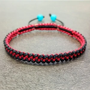 Herren Damen Geflochtenes Seil Schnur Armband Verstellbar Manschette Armband Boho Surfer - Bild 1 von 8