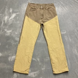 Vintage Wrangler Pro Gear Jeans Men 34x32 Brown Double Knee Hunting Brush Canvas - Picture 1 of 18