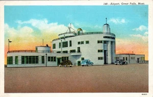 GREAT FALLS, MONTANA POSTKARTE FLUGHAFEN - Bild 1 von 2