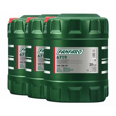 5W-30 Motoröl 60 (3x20) Liter FANFARO VW 504 / 507 / MB 229.51 / BMW Longlife-04