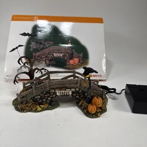 Department 56 Snow Village Halloween Creepy Creek Bridge #56.53071 - Picture 1 of 19