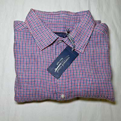 Vineyard Vines 100% Linen Shirt Mens XL Plaid Button Down Longsleeve Tattersall - Image 1 of 4