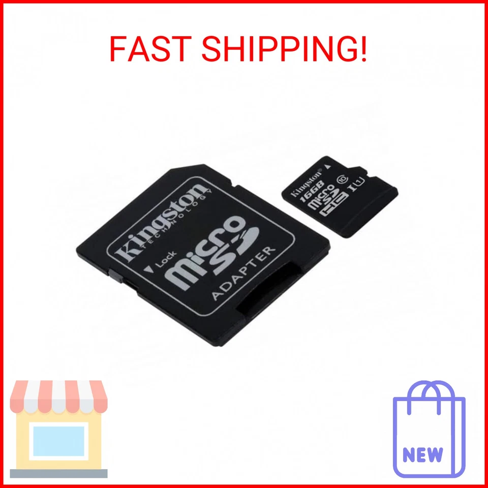 Kingston Canvas Select 16GB microSDHC Class 10 microSD Memory Card UHS-I 80MB/s  - Image 1 of 2