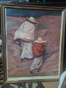 David Alfaro Siqueiros Caminantes 1896-1974 Mexikanischer Künstler Druckgrafik von 1952 - Bild 1 von 5