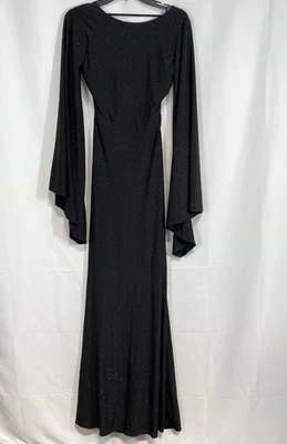 Maxi vestido negro brillante Symphony para mujer talla S Foto 1 de 4