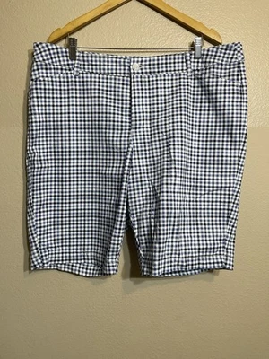 St. John’s Bay women’s Bermuda Blue and White Checkered Shorts 18W - Image 1 of 4