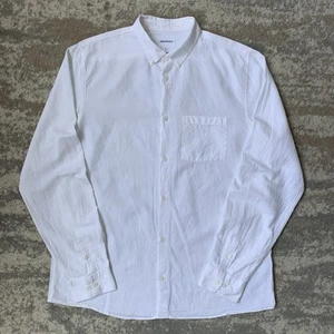 Norse Projects Crinkle Texture White Emil Dobby Button Down Long Sleeve Shirt XL - Picture 1 of 8