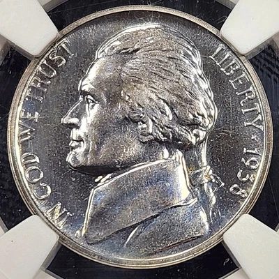 Scarce Grade Proof 1938 Jefferson 5c Nickel | NGC PF68 - Image 1 of 3