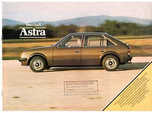 Vauxhall Astra Mk1 1981 UK Market Sales Brochure GL L E Saloon Hatchback Estate - Picture 1 of 2