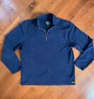 Life Is Good Mens Blue 1/4 Zip Fleece Long Sleeve Pullover Sweater Size Large