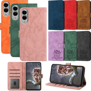 Strap Leather Owl Wallet Phone Case for Samsung Xcover 7 Pro M53 M33 A8 A5 A6 A3 - Picture 1 of 20