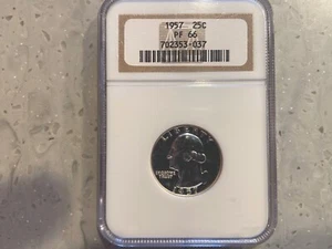 1957 Silver WashingtonQuarter 25C - Picture 1 of 3