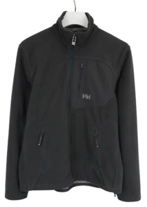 HELLY HANSEN Jacket Men's MEDIUM Fleece Grey Full Zip Logo Pocket High Neck - Picture 1 of 10