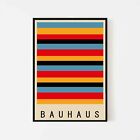 Bauhaus Exhibition Museum Retro Vintage Wall Art Poster Print. Mid Century Style
