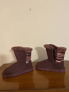 LAMO Willow Water & Stain-Resistant Plum Suede Boots - Women's Size 11M - Picture 1 of 6