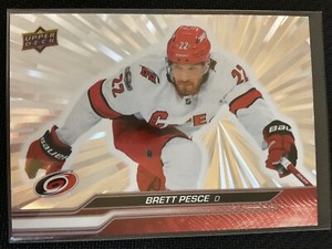 Brett Pesce 2023-24 Upper Deck Outburst Silver Parallel Card #34  *