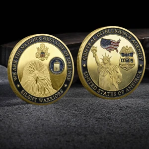 Gedenkmedaille CIA USA Freiheitsstatue Adler Herausforderung Münze Sammlerstück - Bild 1 von 9