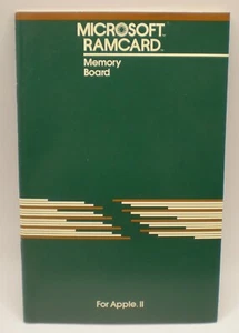 Vintage 1982 Microsoft Ramcard Memory Board Apple II Manual ONLY - Picture 1 of 4