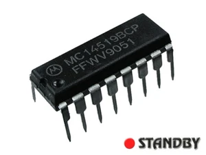5pcs 4519 DIP16 CMOS MC14519BCP MOTOROLA 4-Bit AND/OR Selector or Quad 2-Channel - Bild 1 von 1