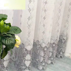Pastoral Embroidery Tulle Curtains Room Lace Loving Heart Sheer Window Drapes