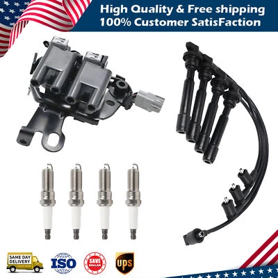 Bobina de encendido + bujía + paquete de cables para Hyundai Elantra Kia Soul 2.0 UF419 Foto 1 de 4