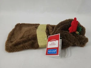 Holiday Time Dog Apparel Brown Reindeer Jacket Extra Small XS Brand New - Picture 1 of 10