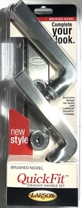 Larson QuickFit Brushed Nickel Straight Handle/2 Key Set 20298917-NEW Sealed - Picture 1 of 5