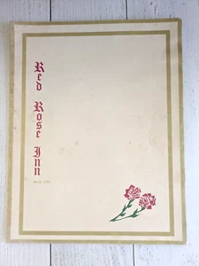 Red Rose Inn Since 1740 Penn Township PA Vintage Restaurant Menu - Imagen 1 de 3