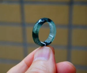 US 7 1/2 Ring Certified Natural Grade A Icy Translucence Jadeite jade ring 1118 - Picture 1 of 17