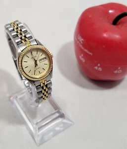Vintage Pulsar Watch Womens Silver Gold Tone Stainless Steel Chain - Picture 1 of 1