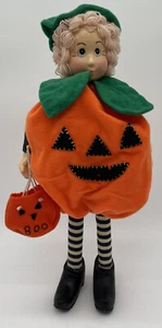 1998 Matilda Pumpkin Costume Statue Paper Mache Doll Figure  Rare Halloween VTG - Picture 1 of 7