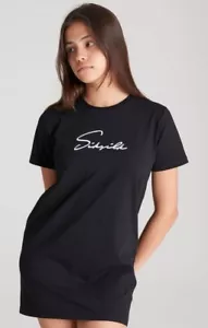 SikSilk Girls Black Signature T-Shirt Dress 11- 12 Years - Picture 1 of 5
