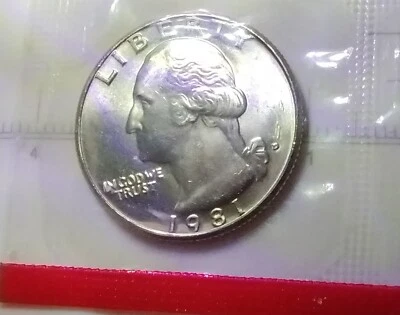 1981 D GEORGE WASHINGTON QUARTER IN CELLO UNCIRCULATED. CQ81D - Image 1 of 2