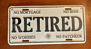 RETIRED Vintage CAR LICENSE Plate Aluminum Normal Wear  - Picture 1 of 2