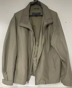 Vintage Perry Ellis Portfolio Men's Large Lined Jacket Olive Green - Picture 1 of 8