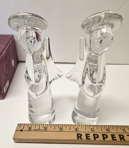 2 Dansk Lead Crystal Angel, Vintage, 7-1/4" Tall - Picture 1 of 11