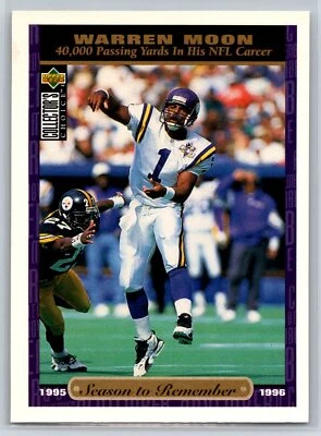 1996 Upper Deck Collector's Choice Warren Moon Season to Remember #65 - Image 1 of 2