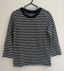 Cat & Jack Toddler Boys Striped Crew Neck Long Sleeve Shirt Black Various Sizes - Picture 1 of 2