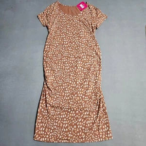 Isabel Maternity by Ingrid & Isabel Womens Print T Shirt Maternity Dress Sz XXL - Picture 1 of 14