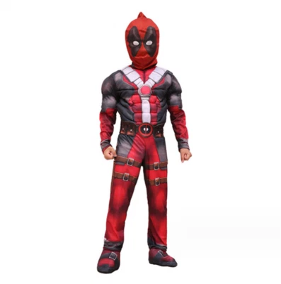 漫威复仇者联盟死侍角色扮演连身裤万圣节派对儿童服装  — 第 1/4 张图片
