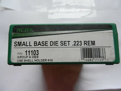 RCBS Small Base Die Set;  NIB;  Group A Dies;  223 Rem;  11103 - Image 1 of 2