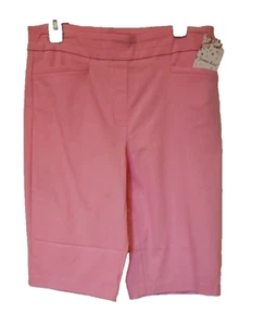 Jenna Rose Women's Bermuda Shorts Pink Size Large Rayon/Nylon and Spandex - Picture 1 of 3