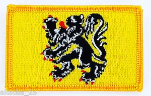 PATCH ECUSSON BRODE DRAPEAU FLANDRES FLAMAND INSIGNE THERMOCOLLANT NEUF FLAG - Picture 1 of 1