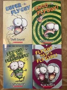 Menge 4 Fly Guy Bücher von Tedd Arnold Scholastic Taschenbuch leicht lesbar - Bild 1 von 2