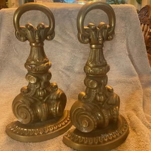 Vintage 10” Pair Hollywood Regency Borghese Style Bronze Bookends - Picture 1 of 5