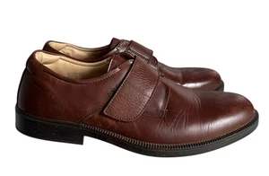 Pavers Herren Leder Komfort Schuhe Braun Touch Verschluss Riemen UK 9 - Bild 1 von 12